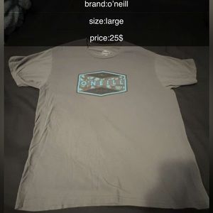 grey oneill shirt size L og price 60 want to sell for 20